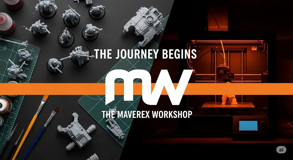 The logo used to unveil The Maverex Workshop in my first article about journeying into new crafts and hobbies.