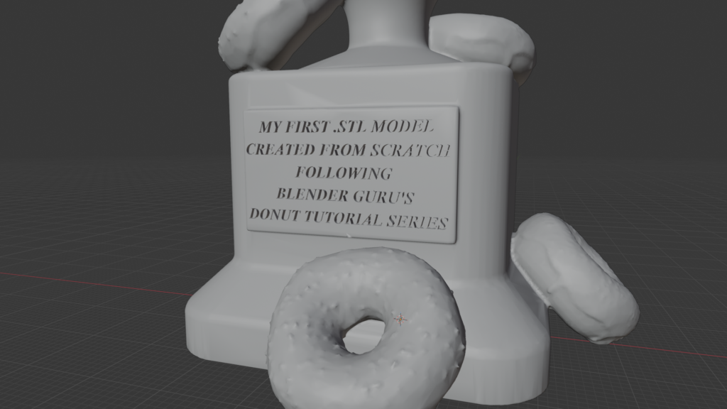 Sunken Plaque Text with Donut Duplicates Added