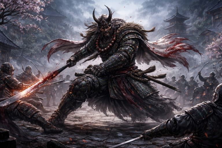 Benkei Battle Combat Fight Halberd Armor Warrior